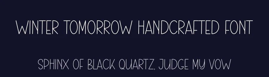 Winter Tomorrow Handcrafted Font by freshtypeink — Display Font — thumbnail 2