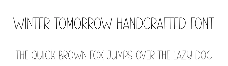 Winter Tomorrow Handcrafted Font by freshtypeink — Display Font