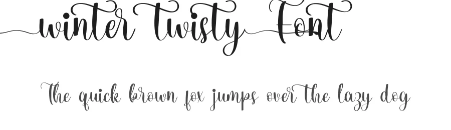 Winter Twisty Font by nihstudio — Script Handwritten Font