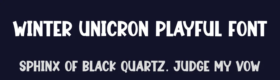 Winter Unicron Playful Font by creativeletter — Display Font — thumbnail 2