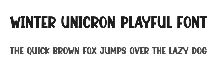 Winter Unicron Playful Font by creativeletter — Display Font
