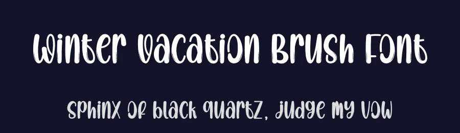 Winter Vacation Brush Font by andikastudio — Display Font — thumbnail 2