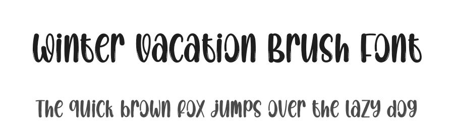 Winter Vacation Brush Font by andikastudio — Display Font