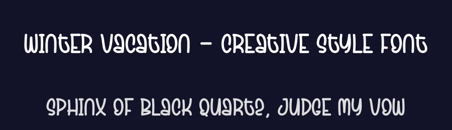 Winter Vacation – Creative Style Font by creativeletter — Display Font — thumbnail 2
