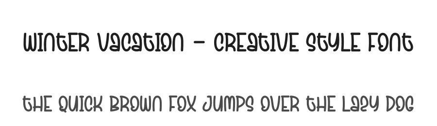 Winter Vacation – Creative Style Font by creativeletter — Display Font