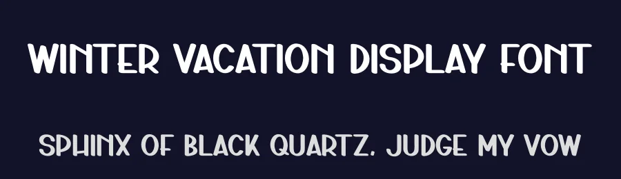 Winter Vacation Display Font by andikastudio — Display Font — thumbnail 2