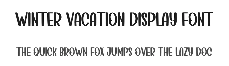 Winter Vacation Display Font by inermediaSTUDIO — Display Font
