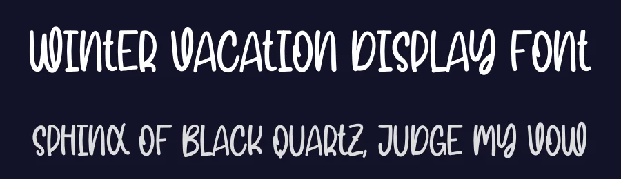 Winter Vacation Display Font by creativeletter — Display Font — thumbnail 2