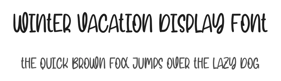Winter Vacation Display Font by creativeletter — Display Font