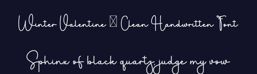 Winter Valentine – Clean Handwritten Font by freshtypeink — Script Handwritten Font — thumbnail 2