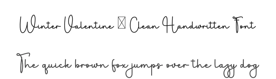 Winter Valentine – Clean Handwritten Font by freshtypeink — Script Handwritten Font