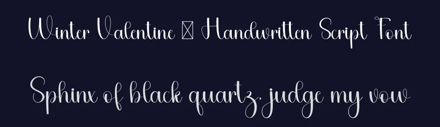 Winter Valentine – Handwritten Script Font by freshtypeink — Script Handwritten Font — thumbnail 2