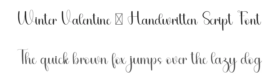 Winter Valentine – Handwritten Script Font by freshtypeink — Script Handwritten Font