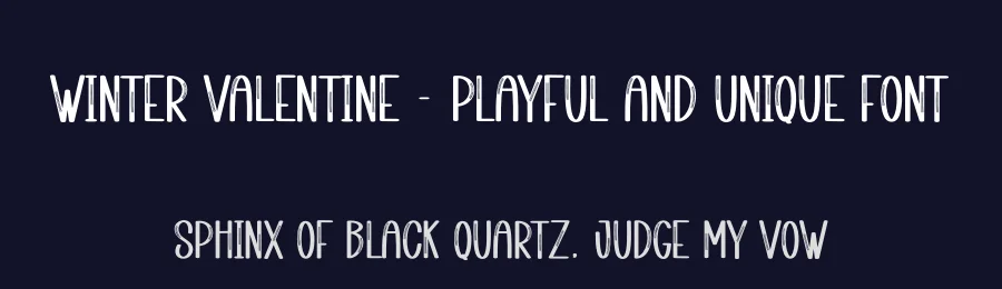 Winter Valentine – Playful And Unique Font by creativeletter — Display Font — thumbnail 2