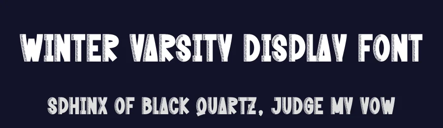 Winter Varsity Display Font by creativeletter — Display Font — thumbnail 2