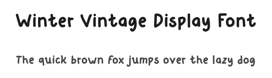 Winter Vintage Display Font by Craftedtype — Decorative Font