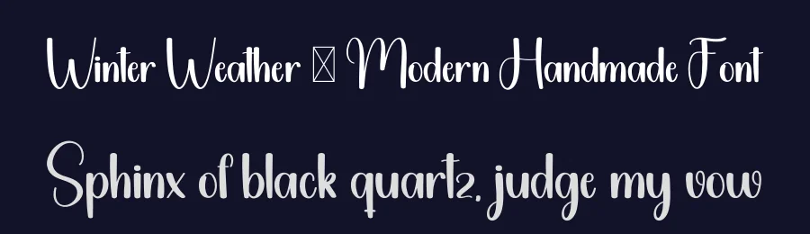 Winter Weather – Modern Handmade Font by freshtypeink — Script Handwritten Font — thumbnail 2