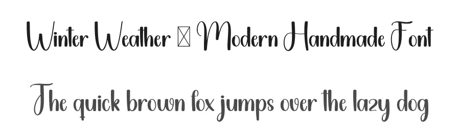 Winter Weather – Modern Handmade Font by freshtypeink — Script Handwritten Font