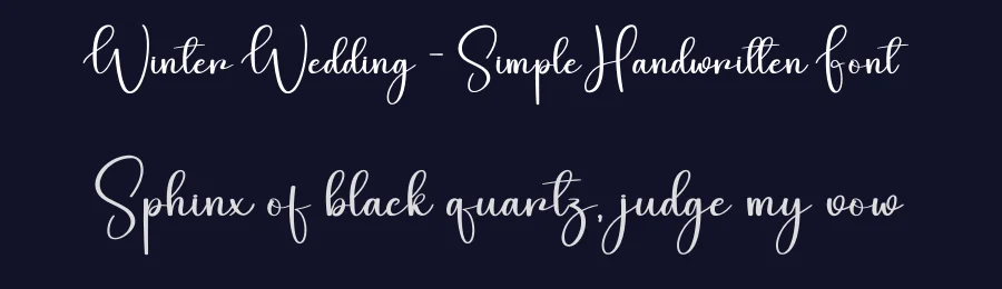 Winter Wedding – Simple Handwritten Font by creativeletter — Script Handwritten Font — thumbnail 2