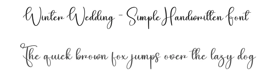 Winter Wedding – Simple Handwritten Font by creativeletter — Script Handwritten Font