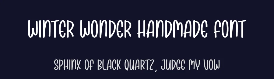 Winter Wonder Handmade Font by creativeletter — Display Font — thumbnail 2