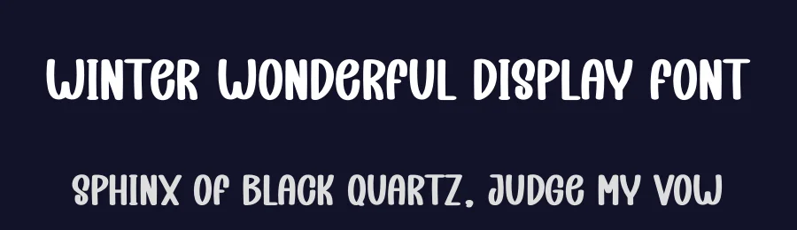 Winter Wonderful Display Font by creativeletter — Display Font — thumbnail 2