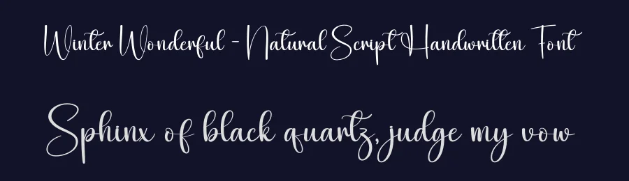 Winter Wonderful – Natural Script Handwritten Font by creativeletter — Script Handwritten Font — thumbnail 2