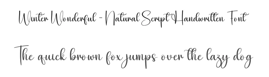 Winter Wonderful – Natural Script Handwritten Font by creativeletter — Script Handwritten Font