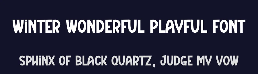 Winter Wonderful Playful Font by creativeletter — Display Font — thumbnail 2