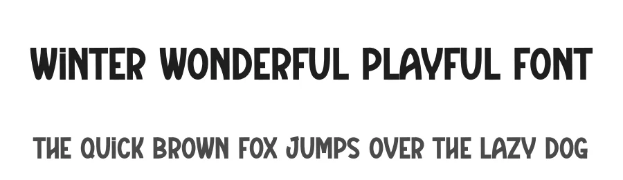 Winter Wonderful Playful Font by creativeletter — Display Font
