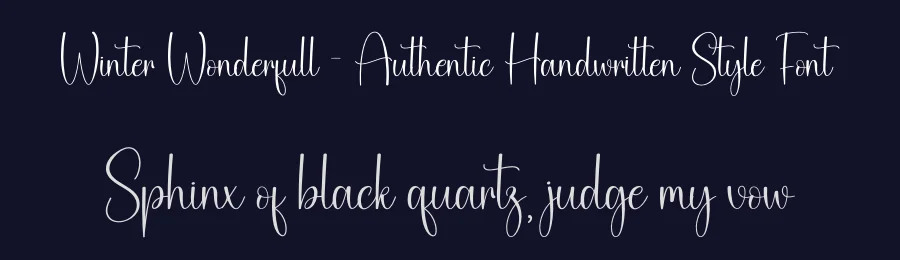 Winter Wonderfull – Authentic Handwritten Style Font by creativeletter — Script Handwritten Font — thumbnail 2