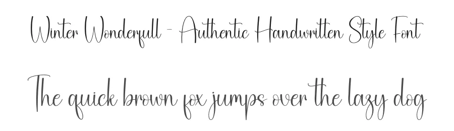Winter Wonderfull – Authentic Handwritten Style Font by creativeletter — Script Handwritten Font