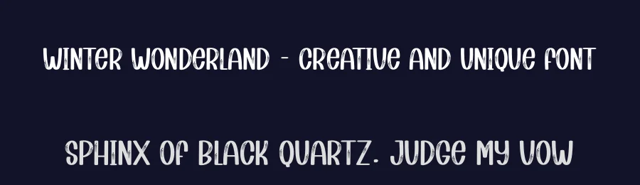 Winter Wonderland – Creative And Unique Font by creativeletter — Display Font — thumbnail 2