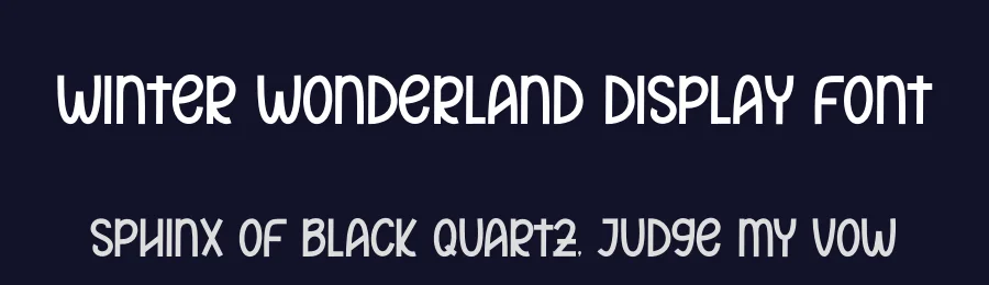 Winter Wonderland Display Font by andikastudio — Display Font — thumbnail 2