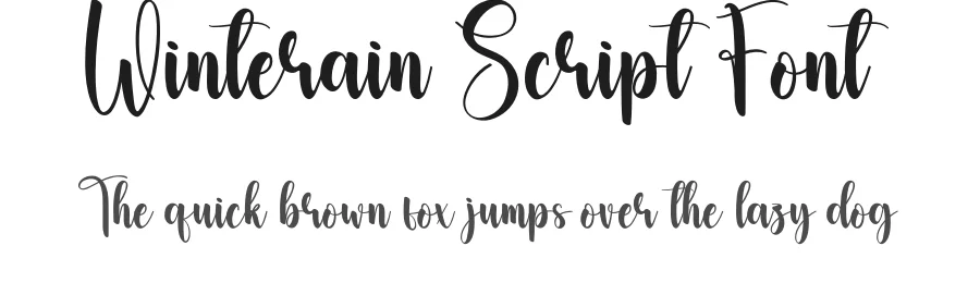 Winterain Script Font by creativeletter — Script Handwritten Font