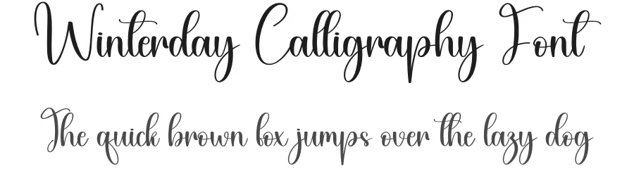 Winterday Calligraphy Font by creativeletter — Script Handwritten Font