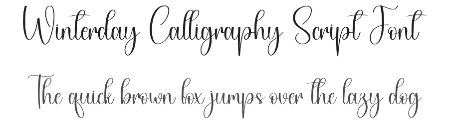 Winterday Calligraphy Script Font by creativeletter — Script Handwritten Font