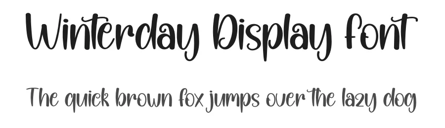 Winterday Display Font by andikastudio — Script Handwritten Font
