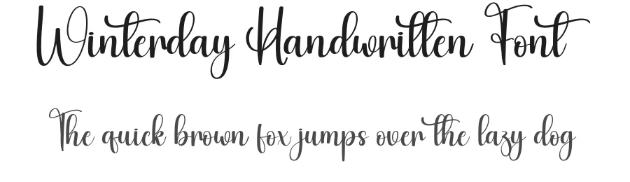 Winterday Handwritten Font by creativeletter — Script Handwritten Font