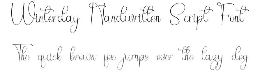 Winterday Handwritten Script Font by freshtypeink — Script Handwritten Font