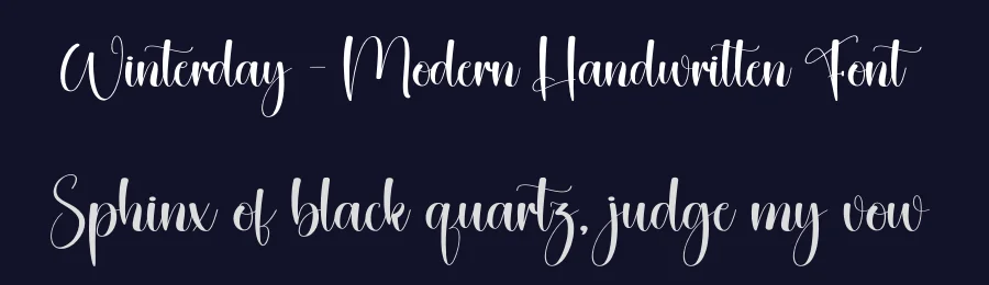Winterday – Modern Handwritten Font by creativeletter — Script Handwritten Font — thumbnail 2