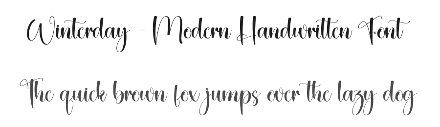 Winterday – Modern Handwritten Font by creativeletter — Script Handwritten Font