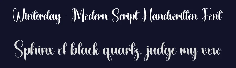 Winterday – Modern Script Handwritten Font by creativeletter — Script Handwritten Font — thumbnail 2