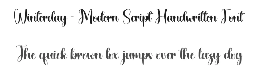Winterday – Modern Script Handwritten Font by creativeletter — Script Handwritten Font