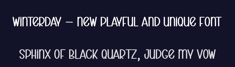 Winterday – New Playful And Unique Font by creativeletter — Display Font — thumbnail 2