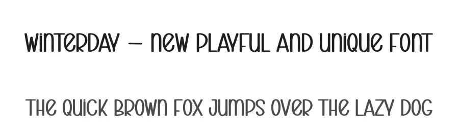 Winterday – New Playful And Unique Font by creativeletter — Display Font