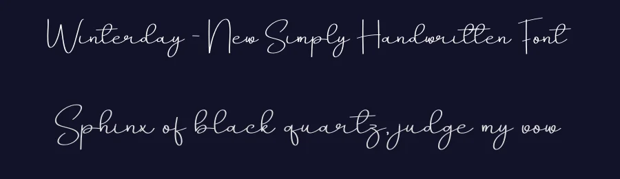 Winterday – New Simply Handwritten Font by creativeletter — Script Handwritten Font — thumbnail 2