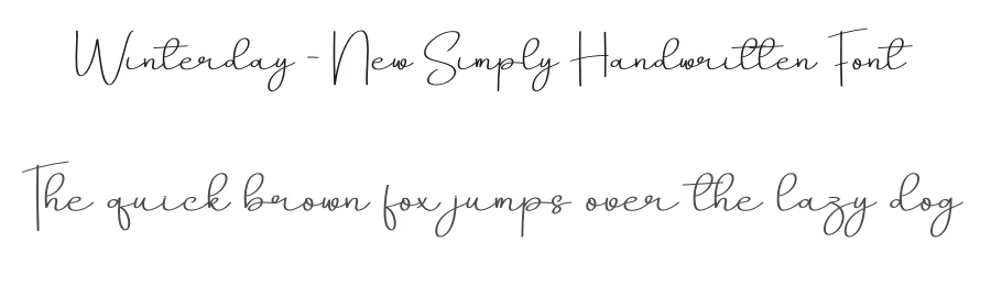 Winterday – New Simply Handwritten Font by creativeletter — Script Handwritten Font