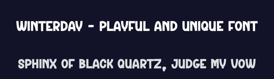 Winterday – Playful And Unique Font by creativeletter — Display Font — thumbnail 2