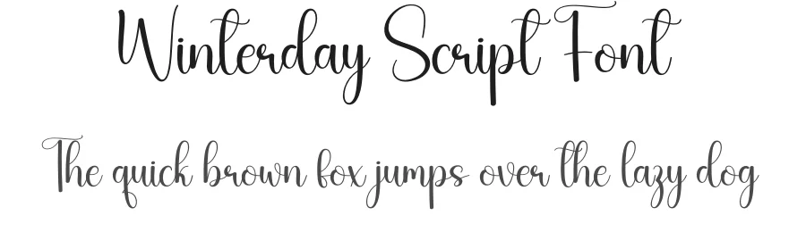 Winterday Script Font by andikastudio — Script Handwritten Font